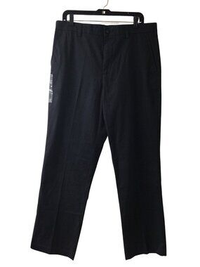 NWT Croft & Barrow Pants Men’s 34 Black Classic Fit Casual Flat Front 34 X 32